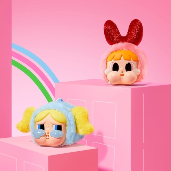 POP MART Crybaby × Powerpuff Girls Series-Vinyl Face Plysch Blind Box, Crybaby Blind Box Figurer (slumpmässig låda)