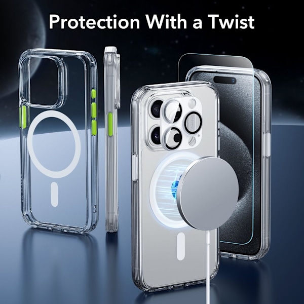 ESR iPhone 15 Pro Kuori HaloLock Classic Pro Läpinäkyvä
