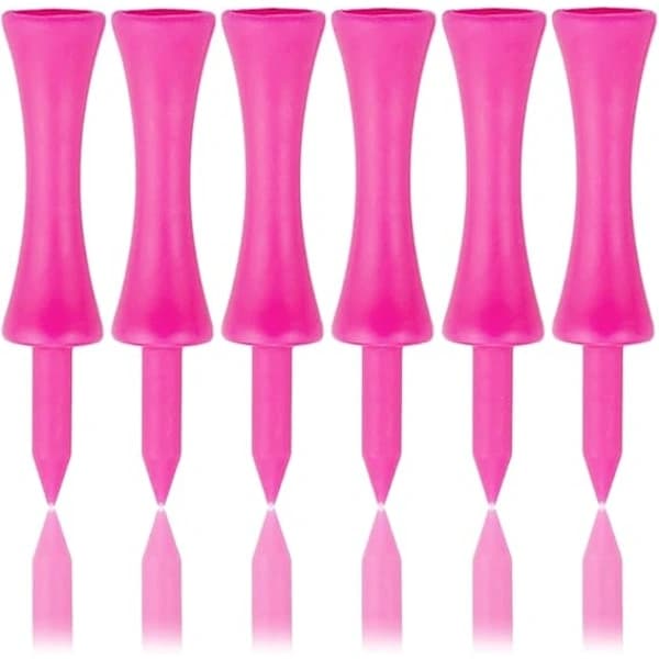 Rosa plastgolfpeggar 57 mm 100 st Castle Golf Tee 2-1/4 tum