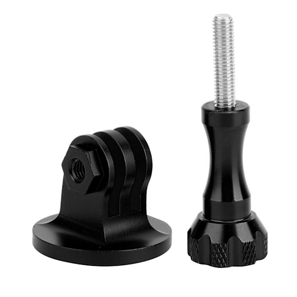 Adapter för actionkamera i aluminiumlegering, multifunktionsadapterbas, 1/4-tums skruv till sportkameragränssnitt, svart