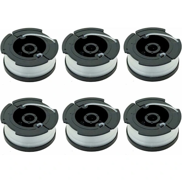 Black & Decker Gräsklipparspole, 6-pack, Svart