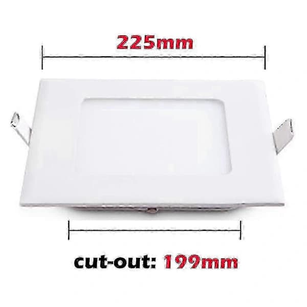 LED 18W Innfelt Firkantet Downlight Kaldhvit AC