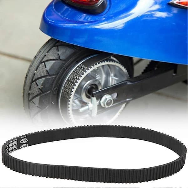 384-3M-12 Gummidrivrem Tilbehør til Lille E-cykel Elektrisk Scooter Motor Sort
