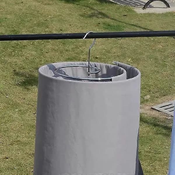 2 stk. Tørrestativ til tøj, rustfrit stål, vasketøjsstativ, spiralophæng til tæpper, lagner, gardiner (sølv)