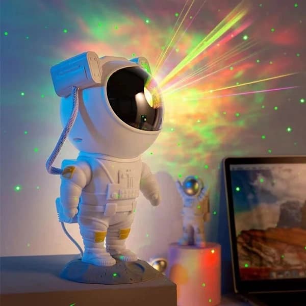 Yölamppu - Tähtiprojektori LED-valolla - Astronautti