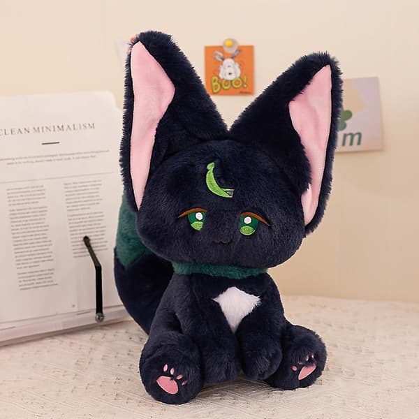 Plysch Kattdocka Tinari Dockfigur Tecknad Dockfigur Barn Dockfigur grön green