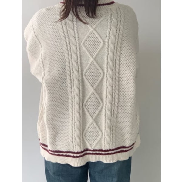 Taylor Swift Star Folklore Cardigan Stjärnbroderad Oversized Stickad Knapptröja Röd M