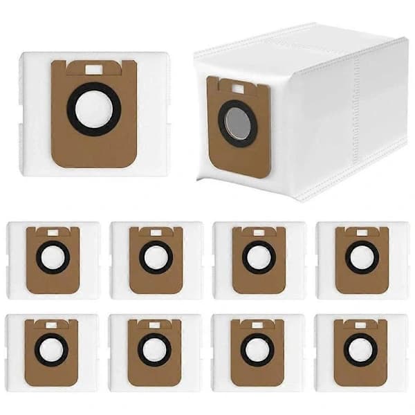 10-pack dammsugarpåsar för Dreame D10 Plus / D10s Plus / Z10 Pro / L10 Plus dammsugare, RLS3D dammuppsamlingspåse