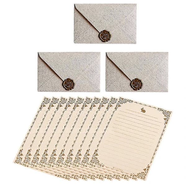 1 set brevpapper och kuvert skrivpapper förpackningskuvert DIY-kuvert