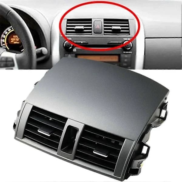 1 st Utsläpps Luftventilpanel för Toyota Corolla 2008-2013 Center Dash Utsläpps Luftventilpanel Utsläppsskydd Ersättningstillbehör