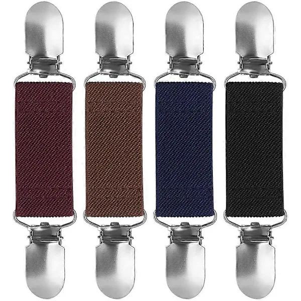 4 stk. genserklips, genserkoftklips, elastisk klips unisex enkel
