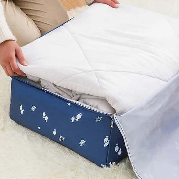 Storage Bag for Quilts Large Capacity Reinforced Handle with Zipper