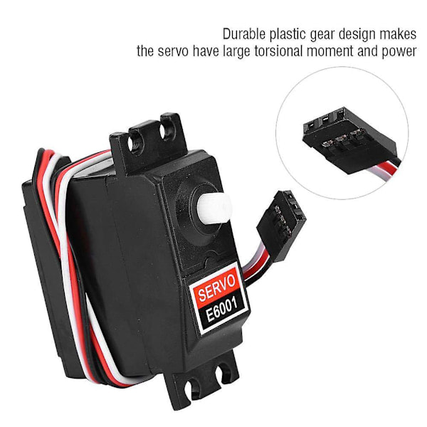 E6001 6kg Vandtæt Plast Servo til Styring til Hsp 94105 94106 94166 1/10 Rc Bil
