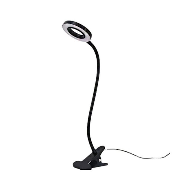 LED-leselampe, leselampe med klemme for seng