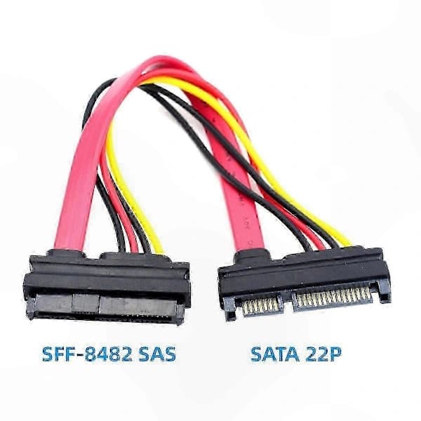 SAS til SATA Harddiskadapter med 10 cm Kabel for RAID Forlengelsesstøtte 29-pin SFF-8482 Kontakt