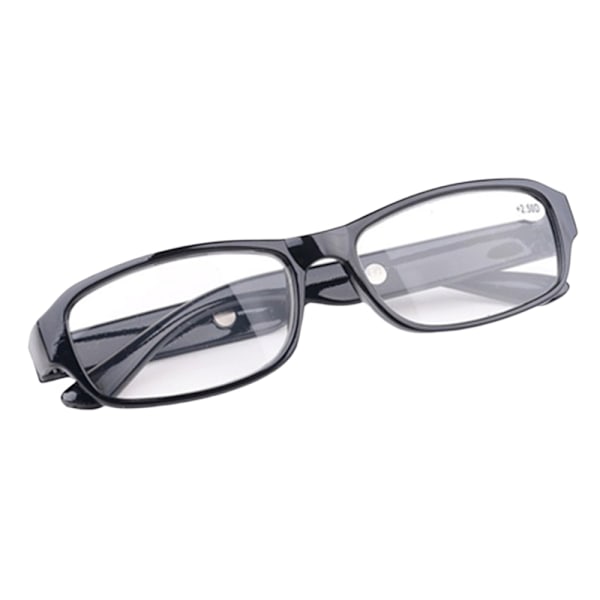 Læsebriller +4,5 +5,0 +5,5 +6,0 Styrke Optiske Linser Briller Glas Sort Black 550