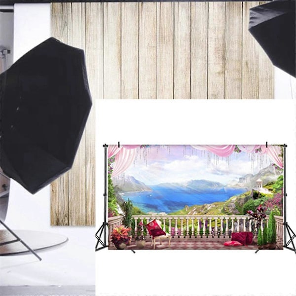 CASA 210X150Cm Gruppfoto Europeisk Stil Landskap Portabel Party Samling Fotobakgrund Tyg