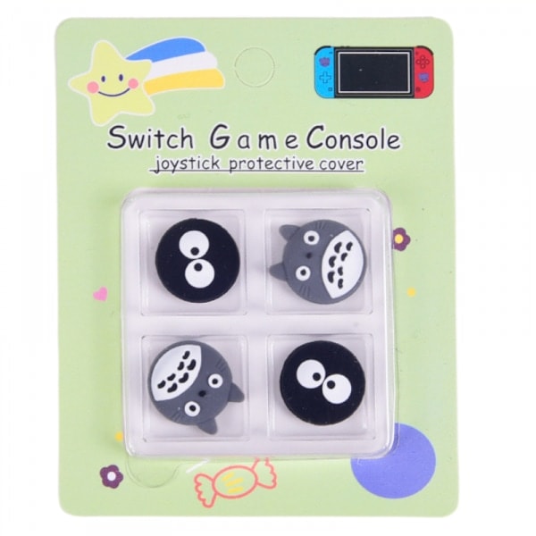 Tumgreppsskydd kompatibla med Nintendo Switch Lite, mjuka silikonskydd för joystick, 4-pack (Totoro)
