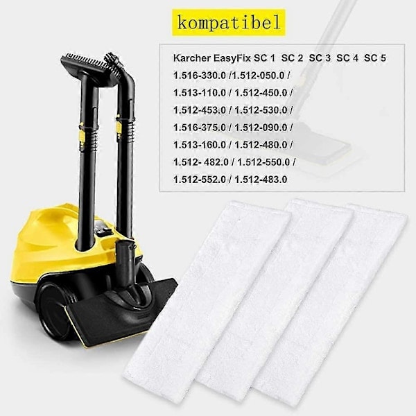 Set med 8 Mikrofiberdukar - Kompatibla med Kärcher Easyfix Ångtvättar[D]