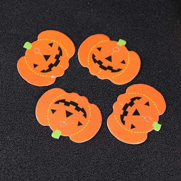 100 st Halloween Hängande Etiketter Pumpa Skyltar Presentaskar