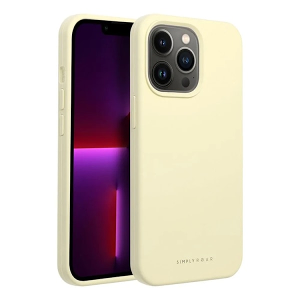 Roar iPhone 13 Pro Puhelinkuori Roar Cloud Skin - Vaaleankeltainen 50