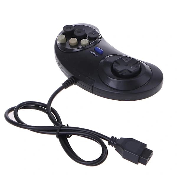 6-knapps kablet spillkontroller gamepad for Mega Drive Megadrive Sega MD Genesis