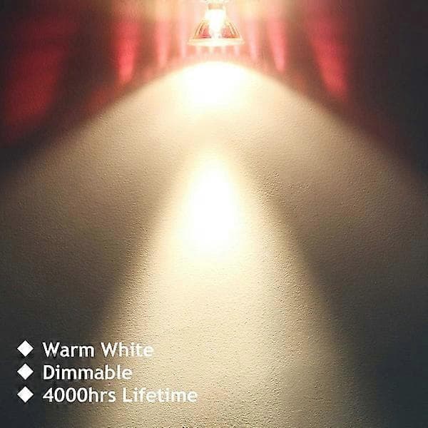 MR16 Halogen Bulbs 50W 12V GU5.3 Spotlights for Ceiling Lighting Dimmable, 36 Degree Angle, 3000K Warm White, 2-Pin Base, 6-Pack