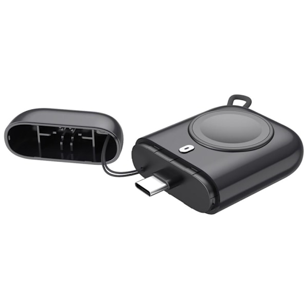 Qi Langaton Varavirtalähde Apple Watch Series 7/6/5/4/3/2/1 2580mAh Black Svart