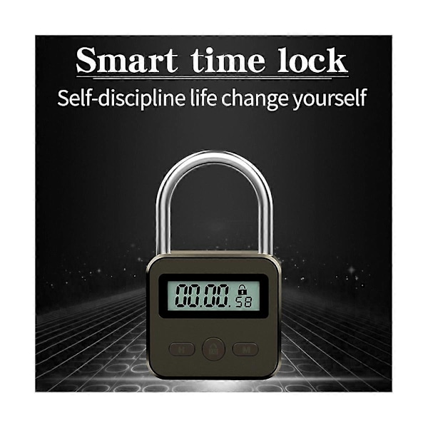 CASA Smart Time Lock LCD-skärm Elektronisk Timer Switch USB Uppladdningsbart Timer Hänglås Rese Elektronisk