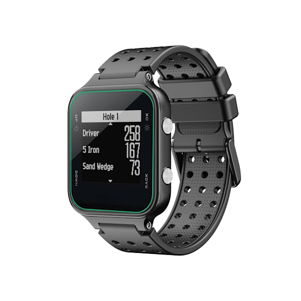 CASA Passer for Garmin Approach S20 Monokrom Rund Hull Klokkereim Silikon Erstatningsarmbånd Black