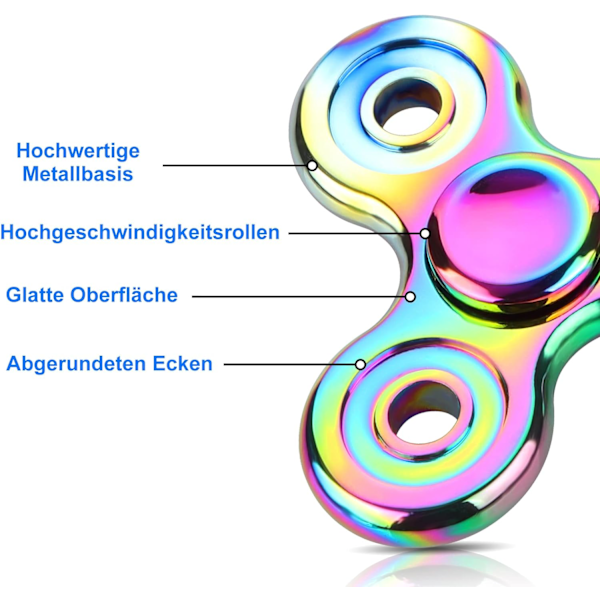 Fidget Spinner Leke EDC Håndspinner Metall Rustfritt Stål_ca
