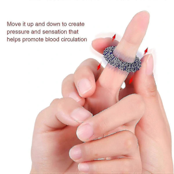 {ca}12 stk. Akupressurring Spidse Sensoriske Fingerringe Massageringe