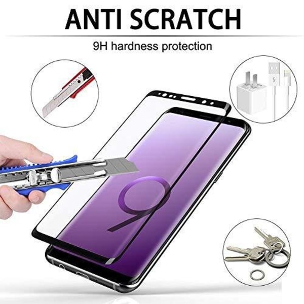 4 stk Heldekkende Herdet glass til din Samsung S9 Plus