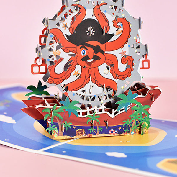 Innovativa Pop Up Julekort, 3D Pop Up Julehilsener, God Jul-kort, Herlig Overraskelsesgave for Alle Aldre