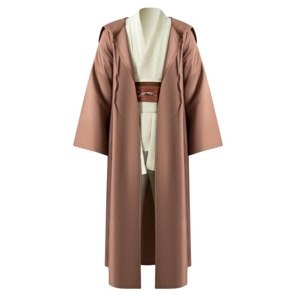 Mub - Obi Wan Kenobi Premium Kvalitets Cosplay Kostume - Sort Jedi-Kåbe fra Star Wars til Lysværd Duel - Sort 3 XL Black 3 XL