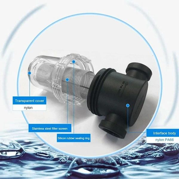 Pipeline-filter 3/4 \" til vandpumpe med 80 mesh filter i rustfrit stål