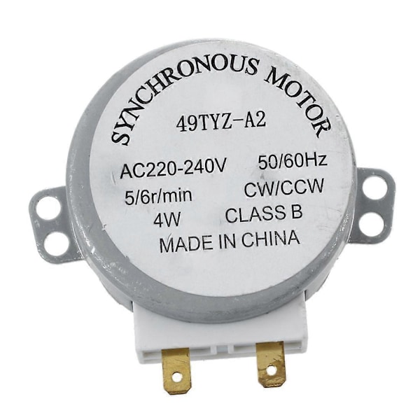 CASA AC 220-240V 50/60Hz 5/6RPM 4W Synkronmotor för skivspelare till mikrovågsugn