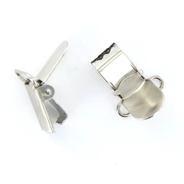20 x Hängslen Spännen Remkrokar 20 mm Silverfärgade