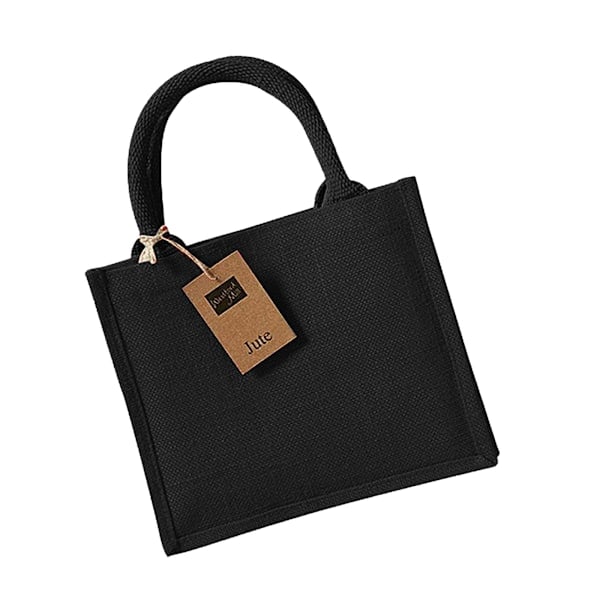 Westford Mill Jute Mini Presentpåse (6 liter) One Size Grafitgrå/Grafitgrå