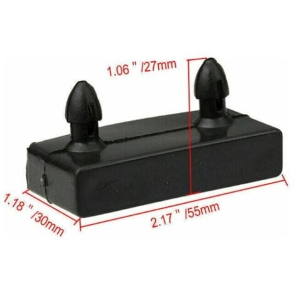 Set med 20 st sängramslattshållare 54 mm x 9 mm Svart inre sidostöd Sängkläderstillbehör i plast-DPZO.ca