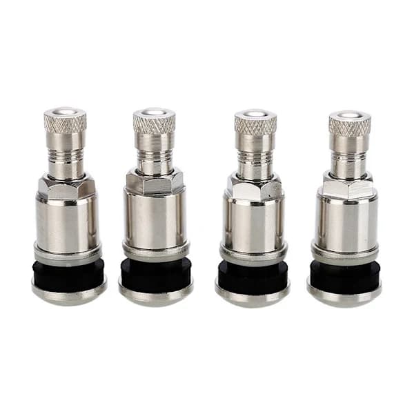 x 45mm Silver Stål Slanglösa Bilventiler