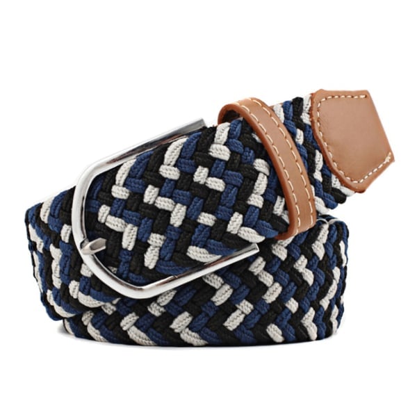 Belte canvas 23 mønstre størrelse W26-W36 stretch justerbar lengde: 21 Svart / hvit_ca