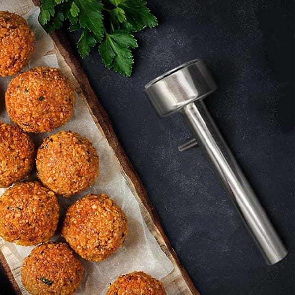 Falafelske, rustfri falafelske, professionelt non-stick falafelkugleværktøj 1 stk