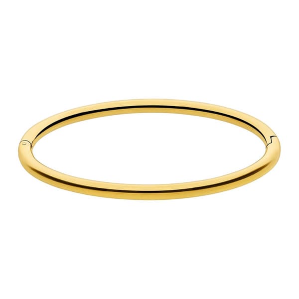 Guldbanglearmbånd til kvinder, vandtæt rustfrit stål, anløbsfrit klassisk minimalistisk smykke, gave til hende, guldfarve 62 mm
