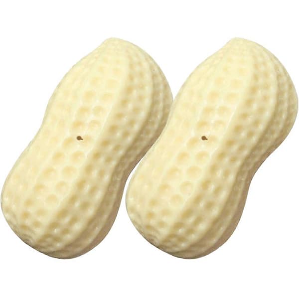 Squeaky Peanut Modeling Hundleksaker för Tuggning 14X8CM TPR Material 2-pack