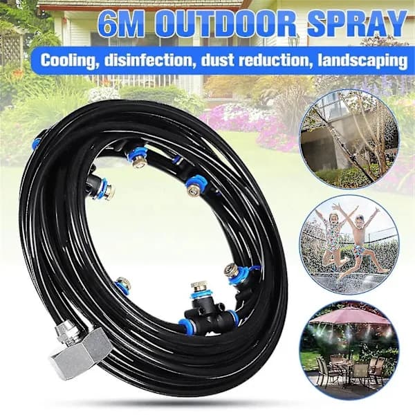 [CA] 8m Udendørs Dimsystem Vandspreder Have Patio Kølespray Kit