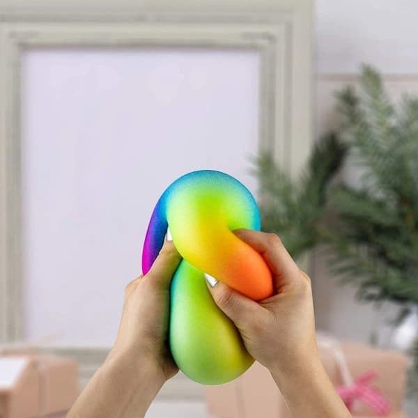 2-pack Regnbågsstressboll - Anti-stress Squis