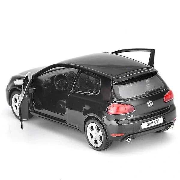 1:36 Golf 6 Gti Støbt Legeringsbil Model Legetøjsbil Metal Simulation Legetøjsbil Model 2 Døre Åbnet Samling Børnelegetøj Gave Sort