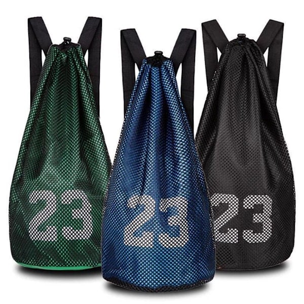 Mesh Basketbollväskor Dragsko Mash Pack Fitness Hinkväska Utomhus Basketboll Ryggsäck