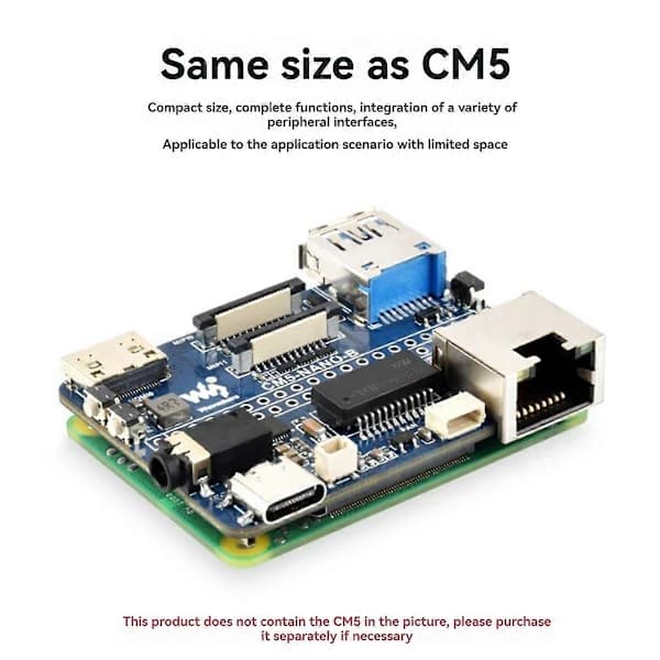 Waveshare CM5 Mini Base IO Board NANO B til Raspberry Pi
